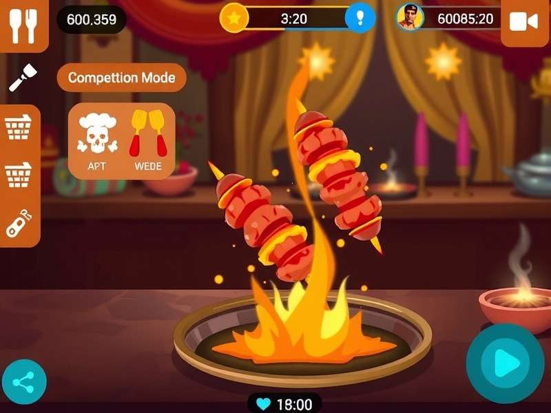 Kebabs Koach gameplay screenshot showing kebab preparation